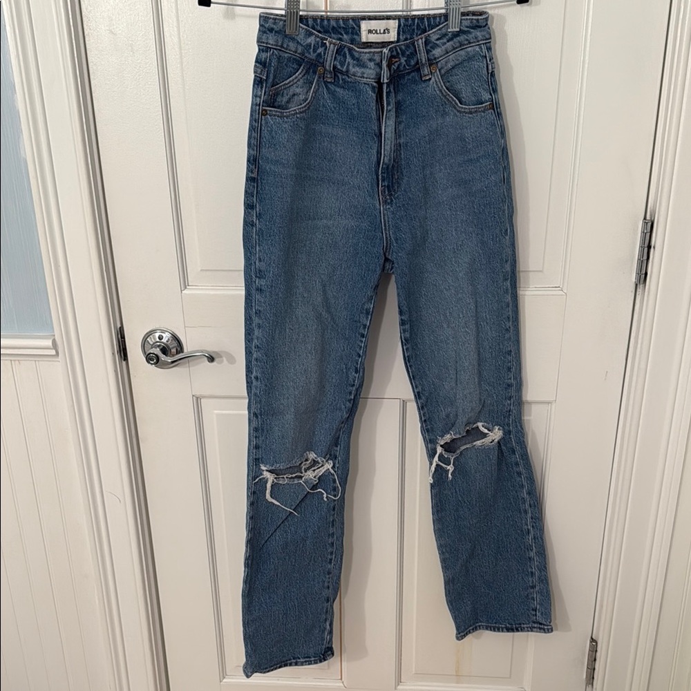 ROLLA'S Women's Straight Leg Jeans in Blue